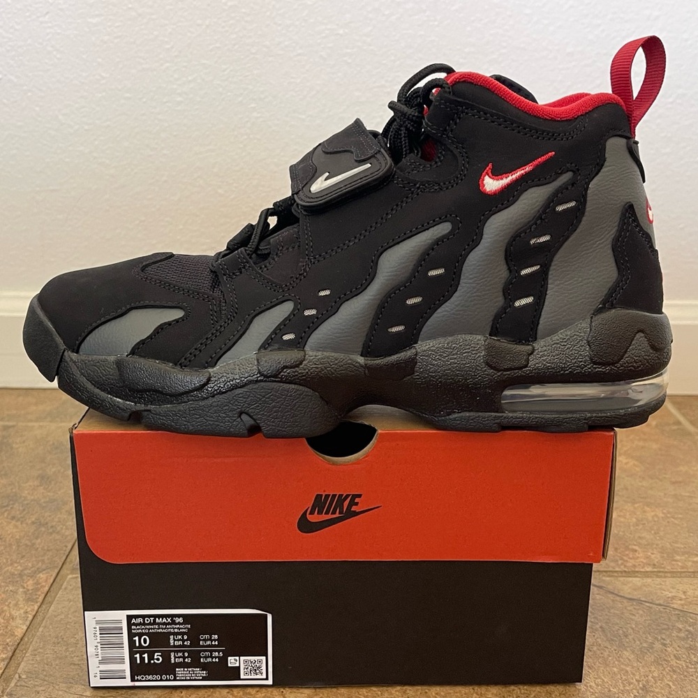 Size 10 - Nike Air DT Max '96 Falcons Black White Anthracite HQ3620-010 Men’s
